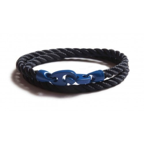 The Signal Double Wrap Rope Bracelet (Navy Blue)