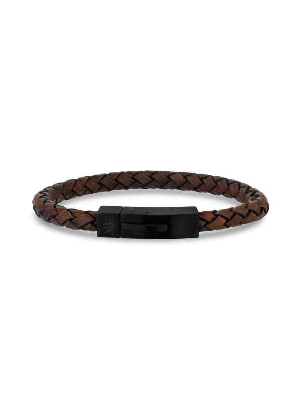 Brown Leather Clasp Bracelet