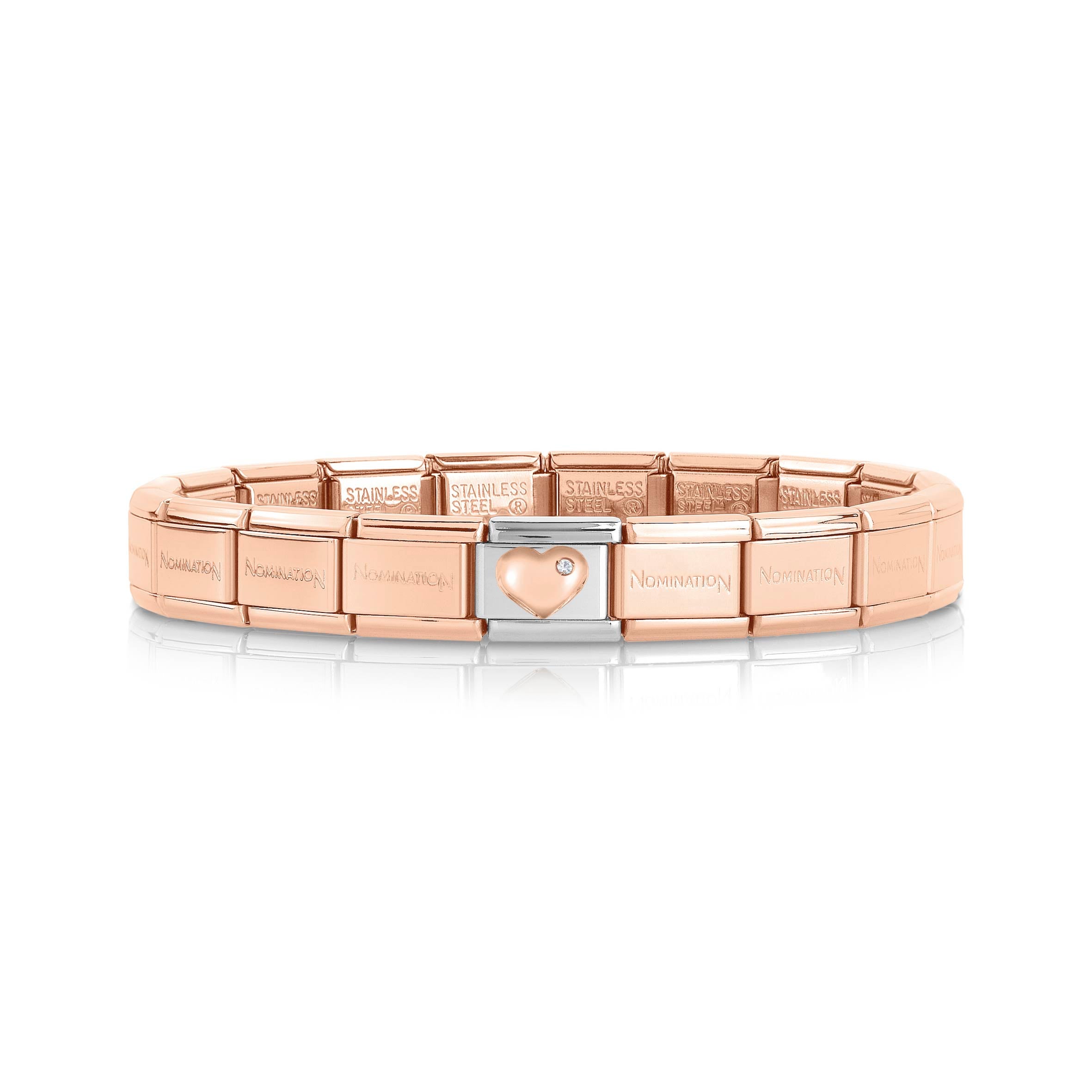 Composable Classic Bracelet Heart in Rose Gold