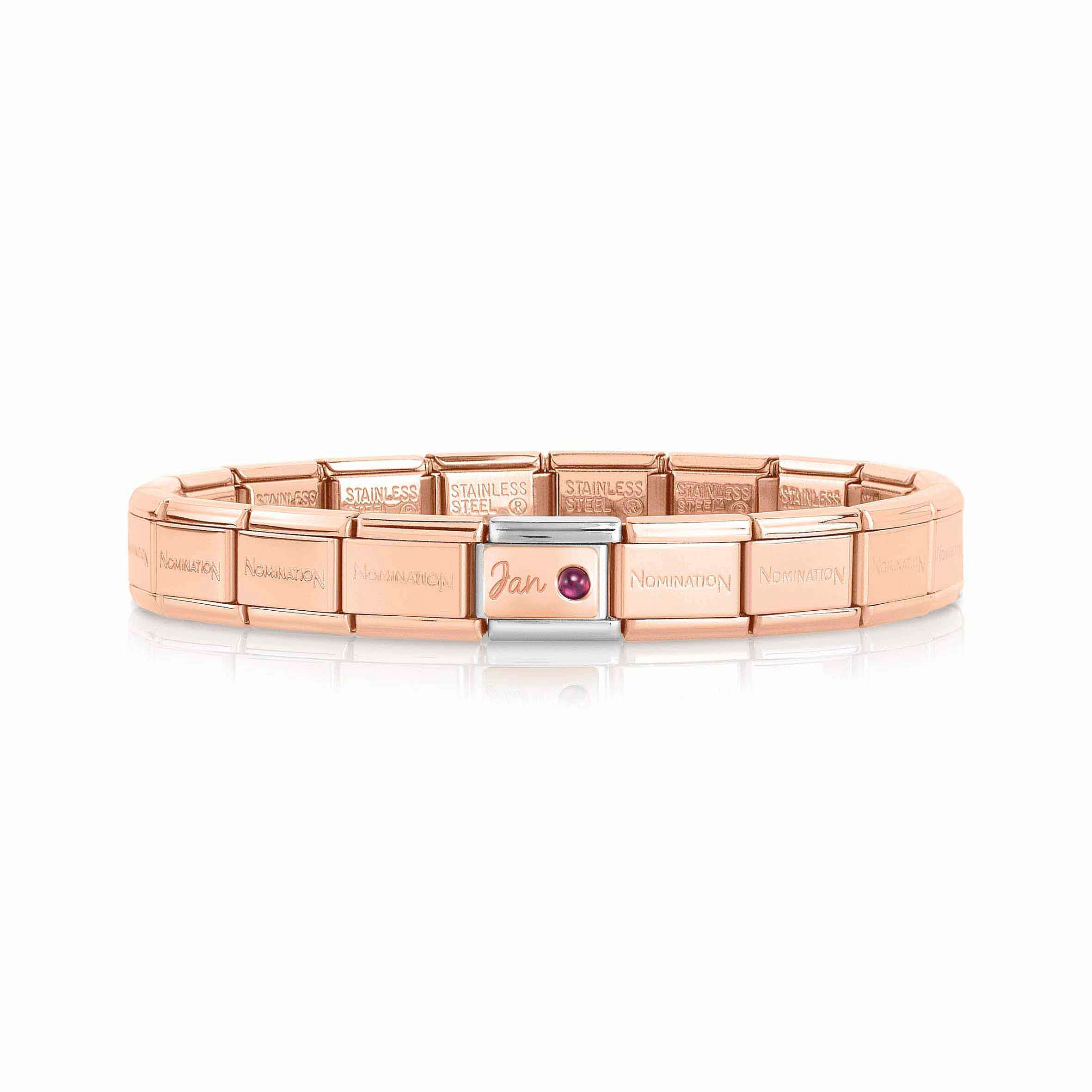 Classic Composable Bracelet with January Birthstone