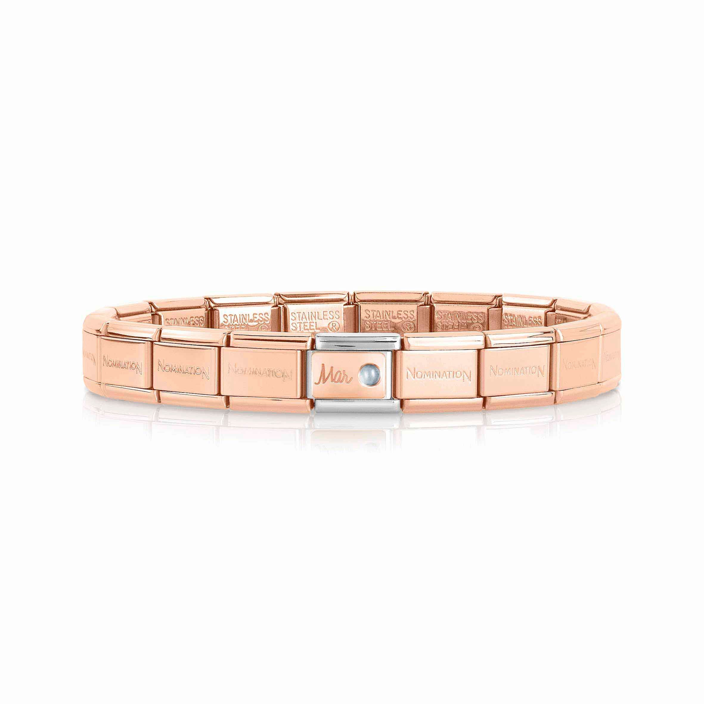 Classic Composable Bracelet with March Birthstone