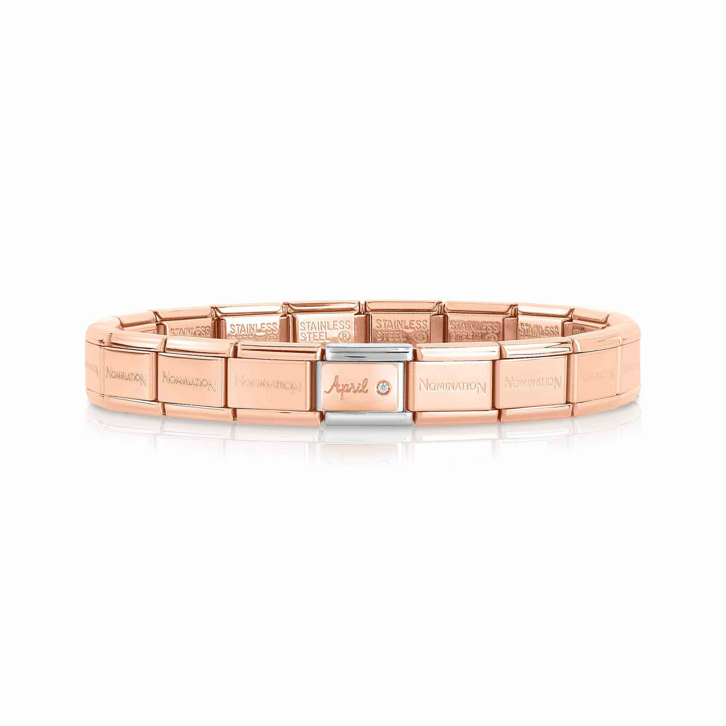 Classic Composable Bracelet with April Birthstone