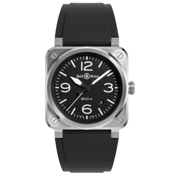 Bell & Ross BR Black Steel - BR03A-BL-ST/SRB