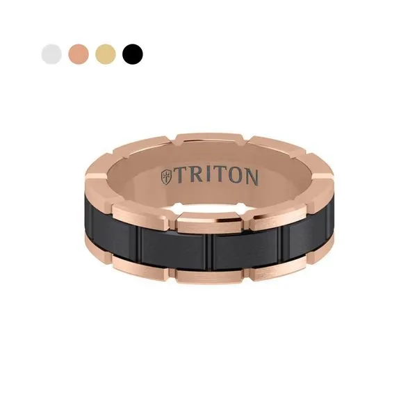 7mm Matte Link Tungsten Wedding Band