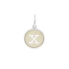 Letter X Etching Charm (Silver)