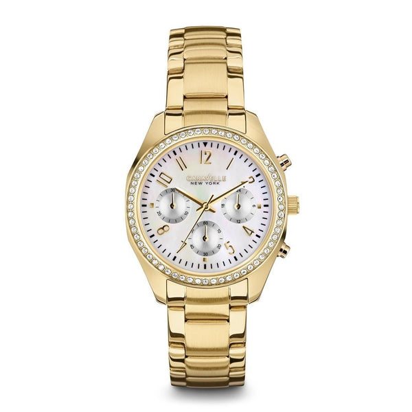 Bulova Women's 44L114 New York Chronograph Gold-Tone Stainless Steel Watch
