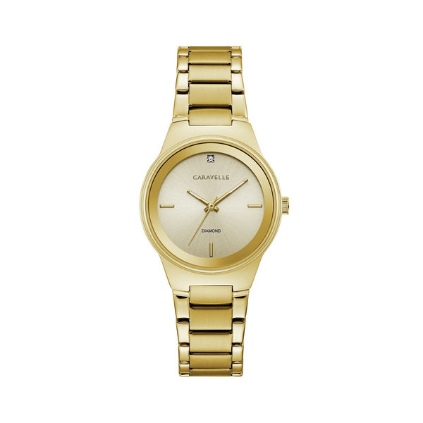 Bulova Women's 44P101 Caravelle Gold-Tone Stainless Steel Watch