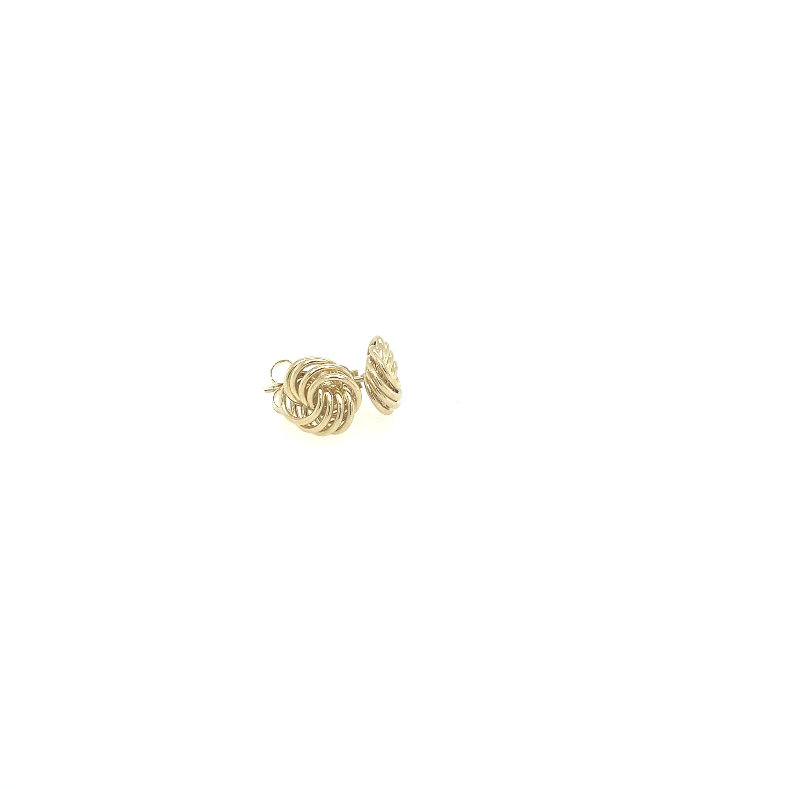 14K INTERTWINED STUD EARRINGS