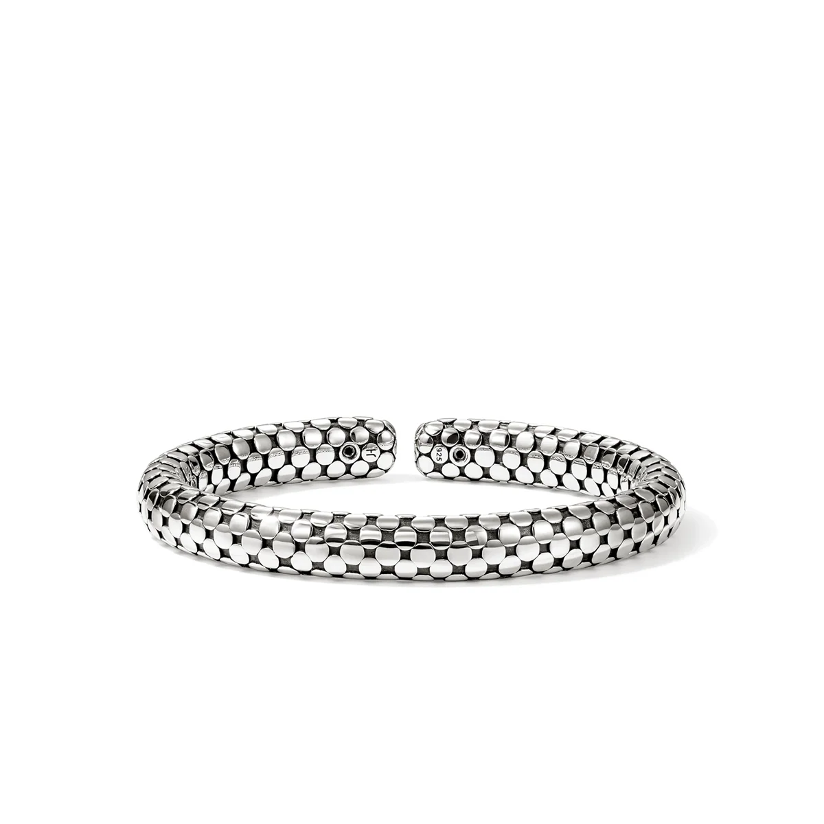 Dot Silver Flex Cuff Bracelet
