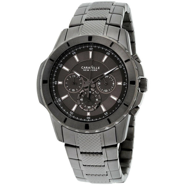 Bulova Men's 45A139 Caravelle New York Chronograph Gunmetal Stainless Steel Watch