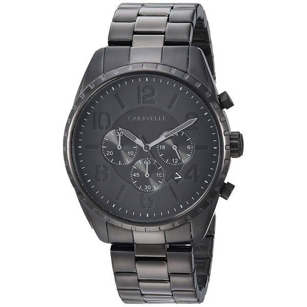 Bulova Men's 45B150 Caravelle  Chronograph Black Rubber Watch