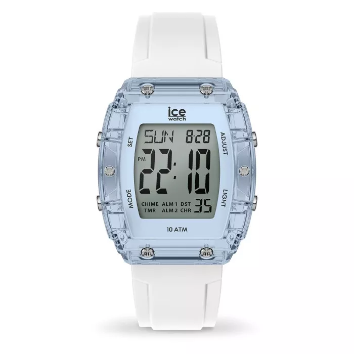 Ice Watch® Digital 'Ice Digit Boliday - White - Clear Blue' Unisex's Watch (Small) 024567