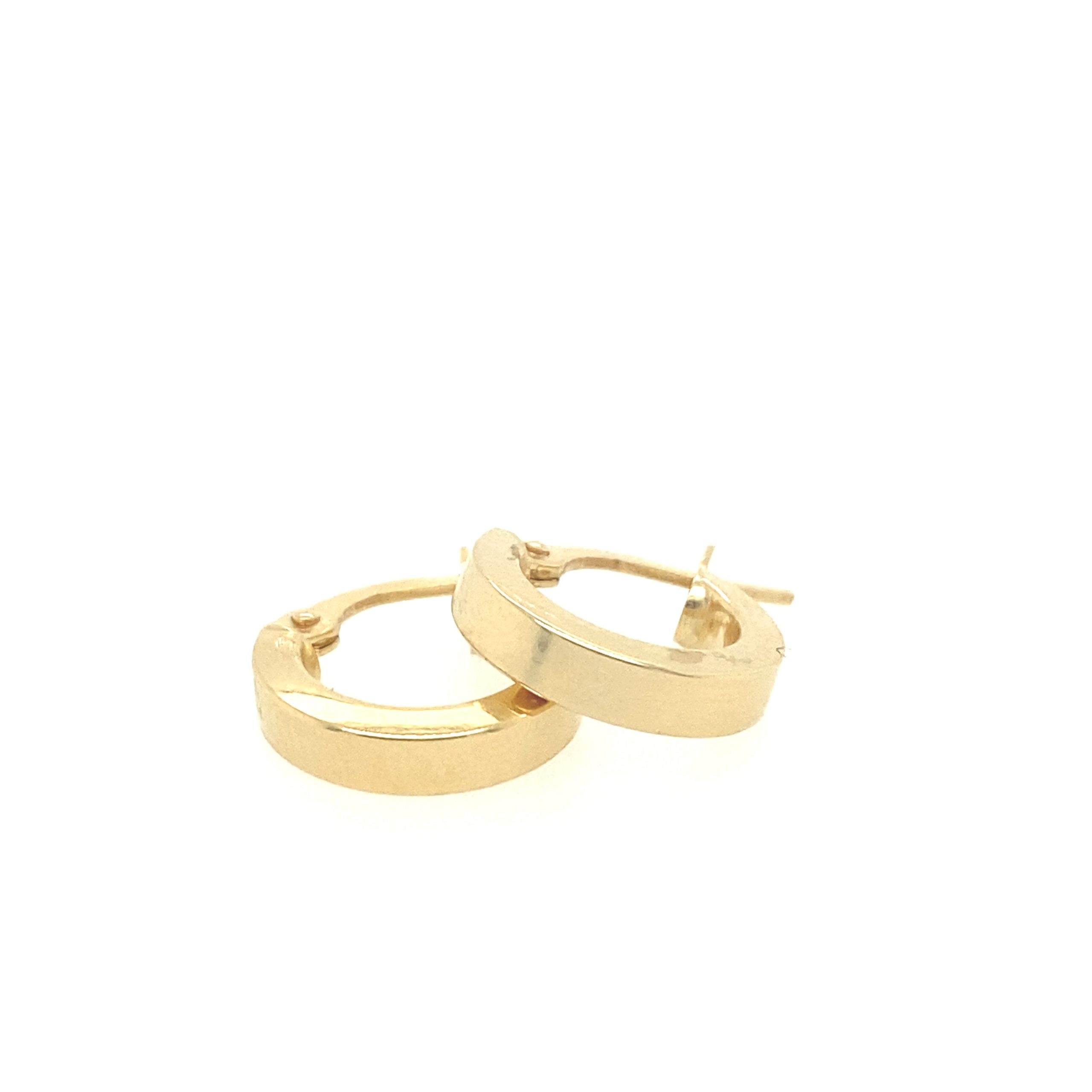 14K Gold Plain Earring Hoop