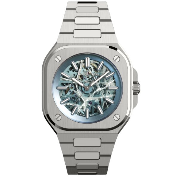Bell & Ross BR 05 Skeleton Arctic Blue on Bracelet BR05A-AB-SKST/SST