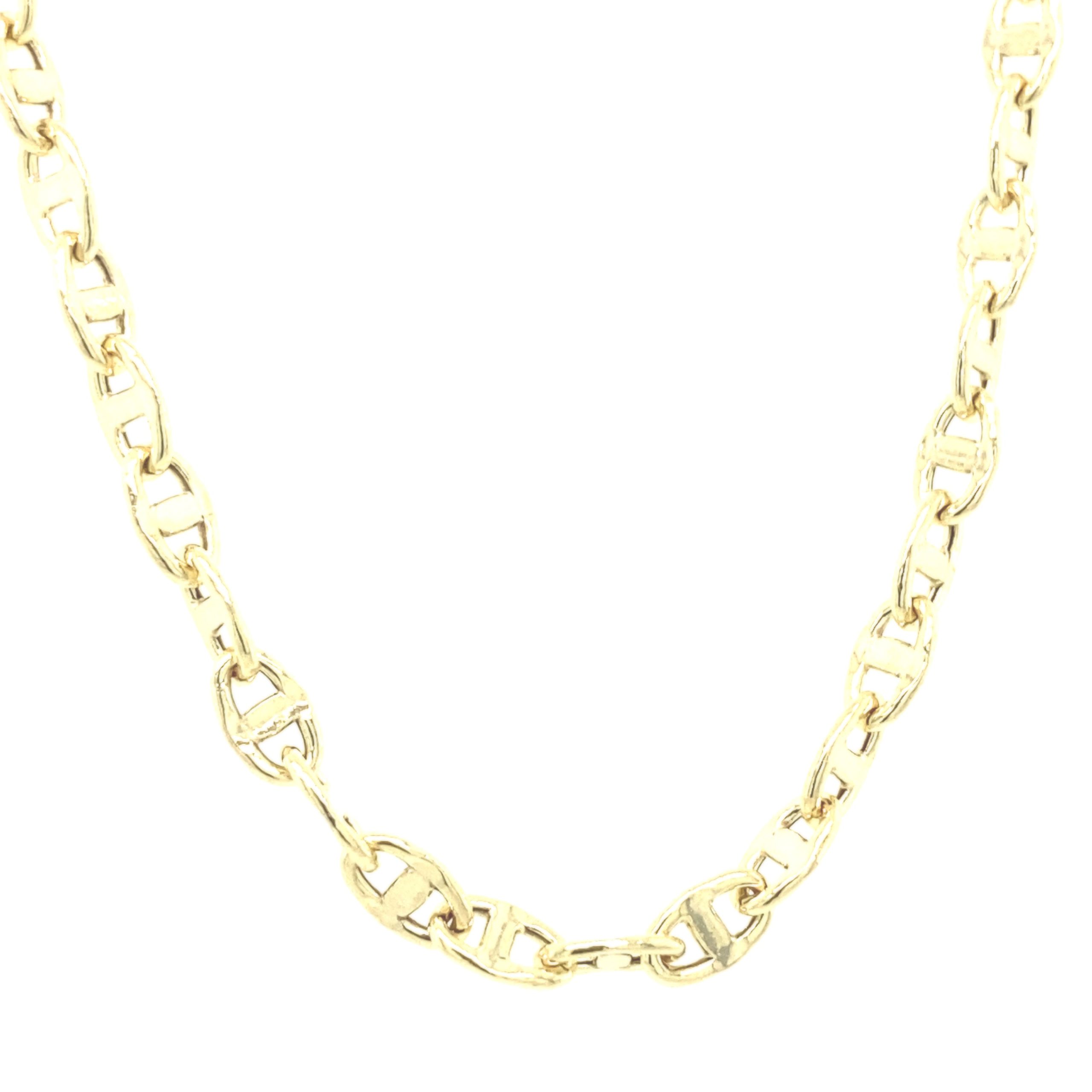 14K Gold Flat Anchor Link Chain