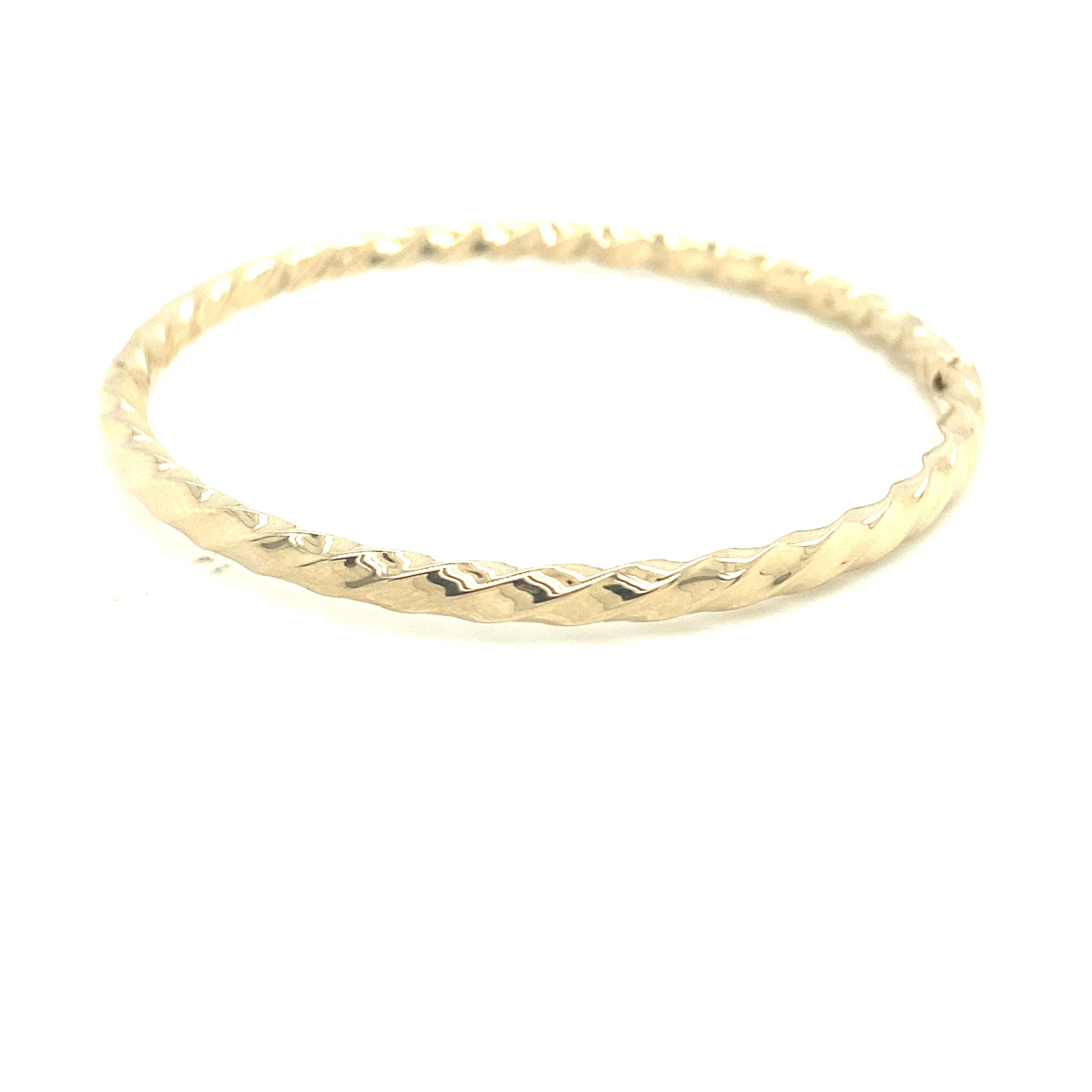 14K Gold Baby Swirl Bangle