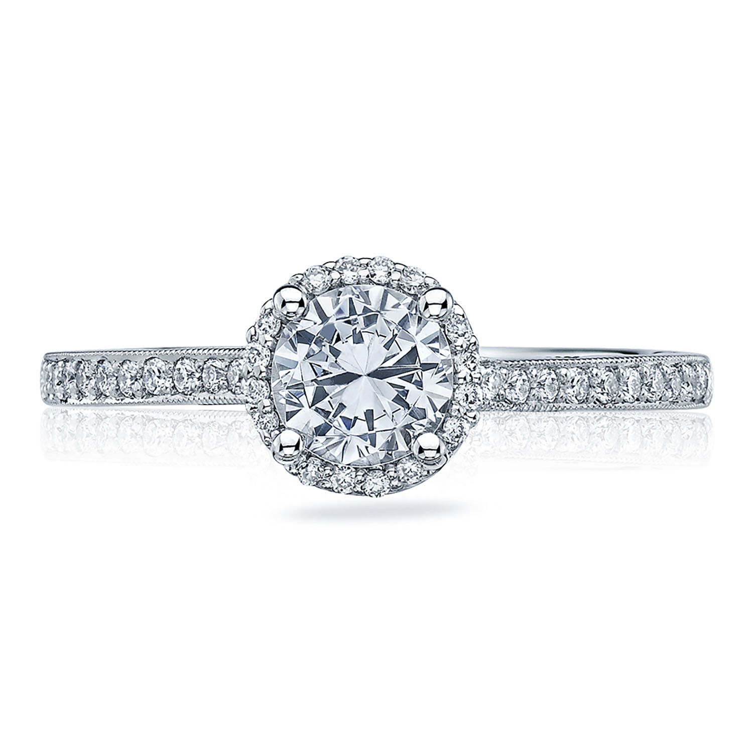 49RDP Round Bloom Engagement Ring