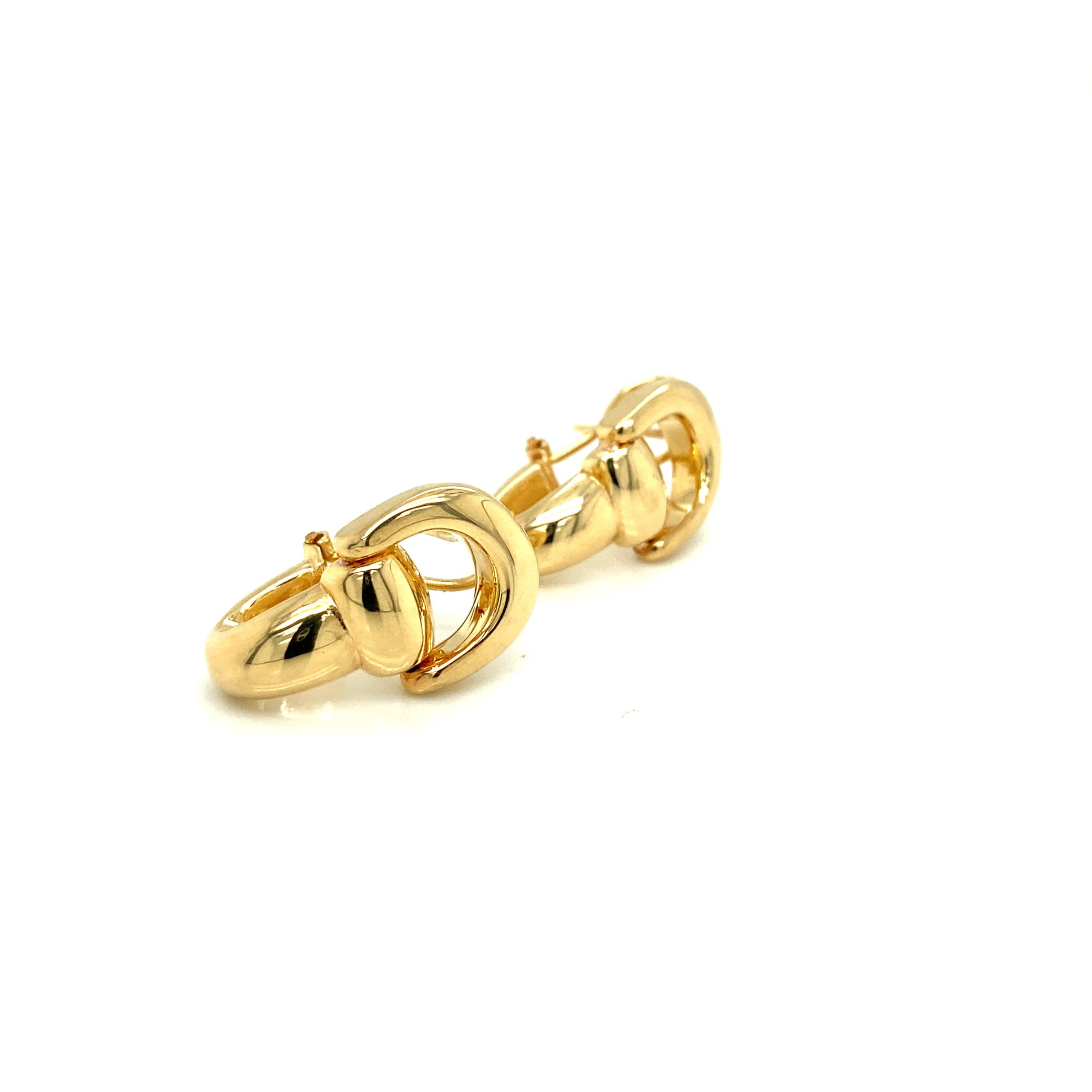 14K BUCKLE EARRINGS