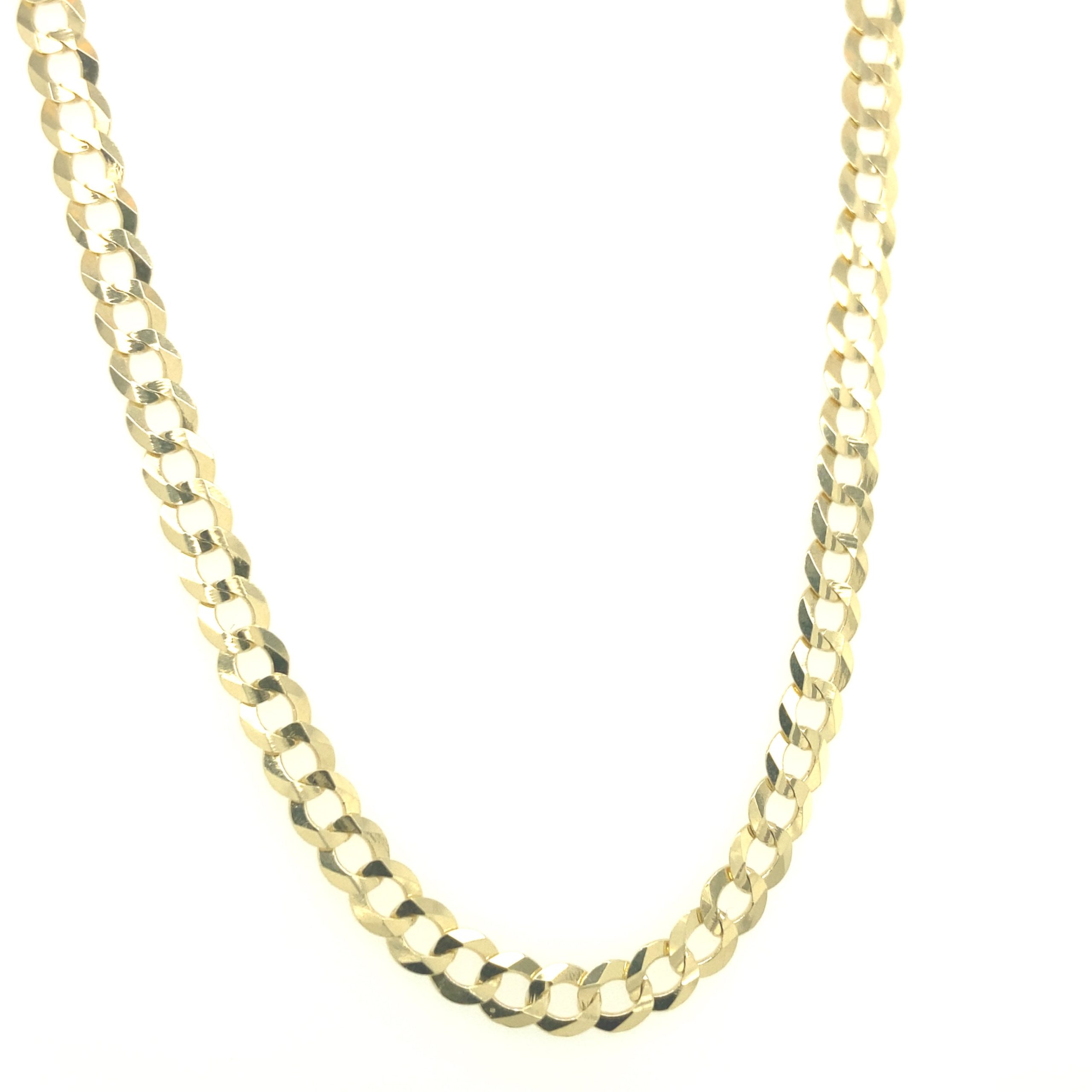 14K Gold Flat Cuban Diamond Cut