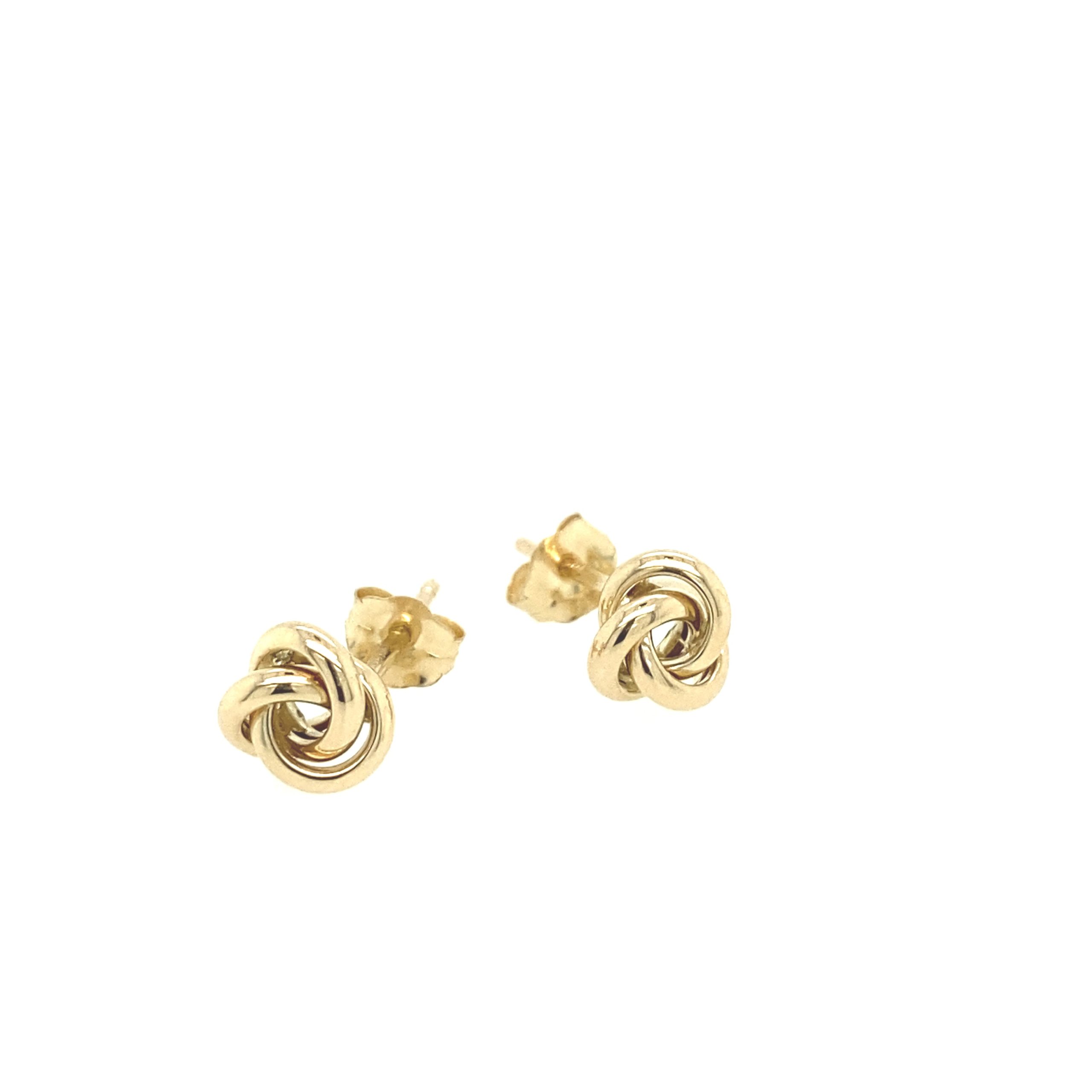 14K Gold Knot Earring
