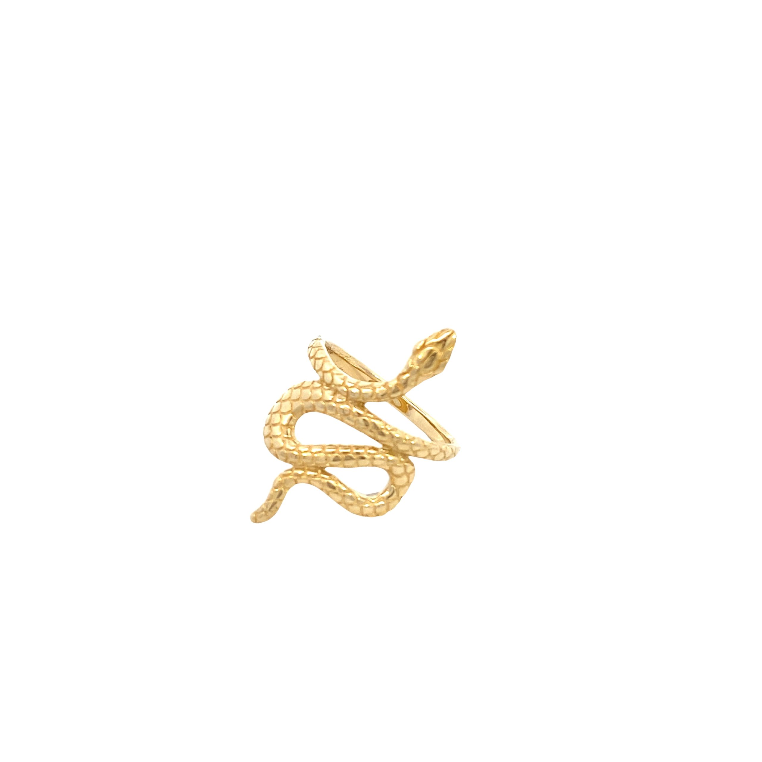 14K Gold Snake Ring