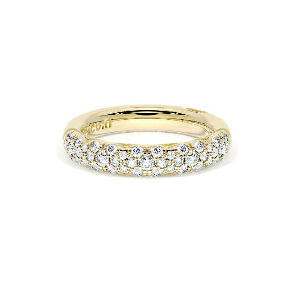 Tacori 18K Yellow Gold 0.66ctw Diamond French Pave Wedding Band - 4064B12Y