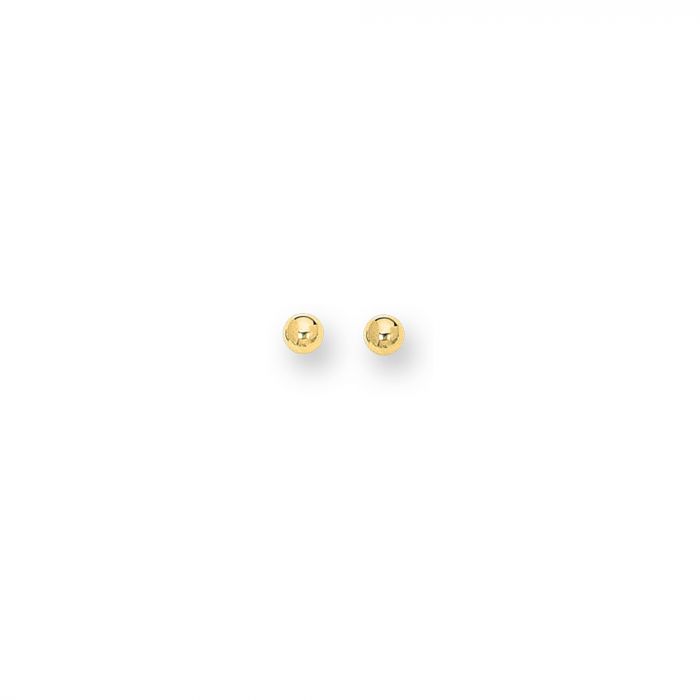 14K Gold 4mm Post Earring