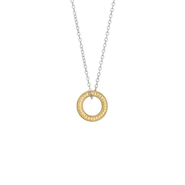 Circle of Life Open O Charity Pendant Necklace (RoseGold/Silver)