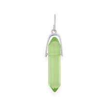 Peridot Spike Pendant (Silver/Light Green)