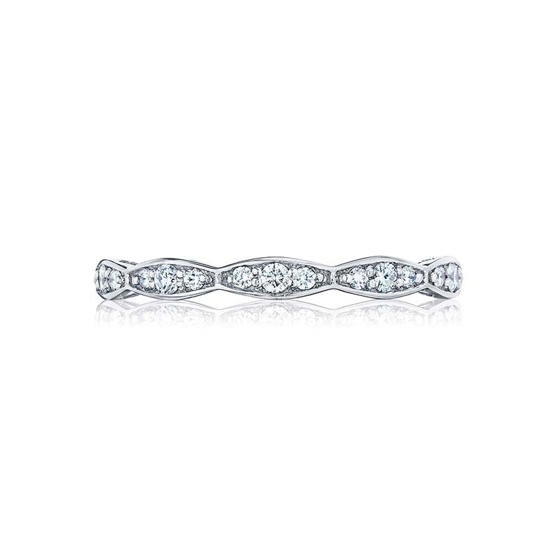 Tacori Platinum Sculpted Crescent Diamond Wedding Band - 46-2ET