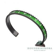 Speedometer Official Classic Steel Bangle Bracelet (Black/Green)