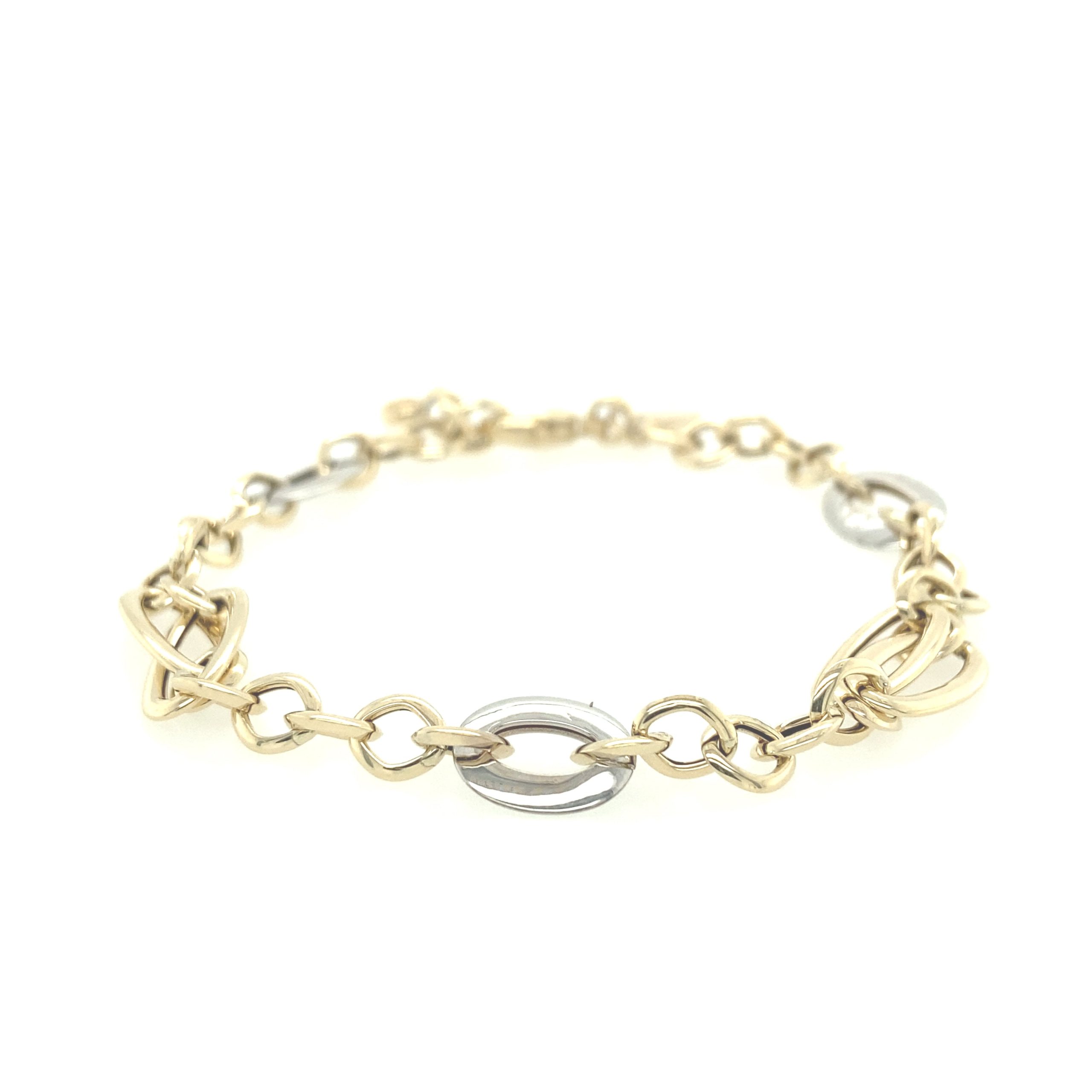 14k 2T Gold Link Bracelet