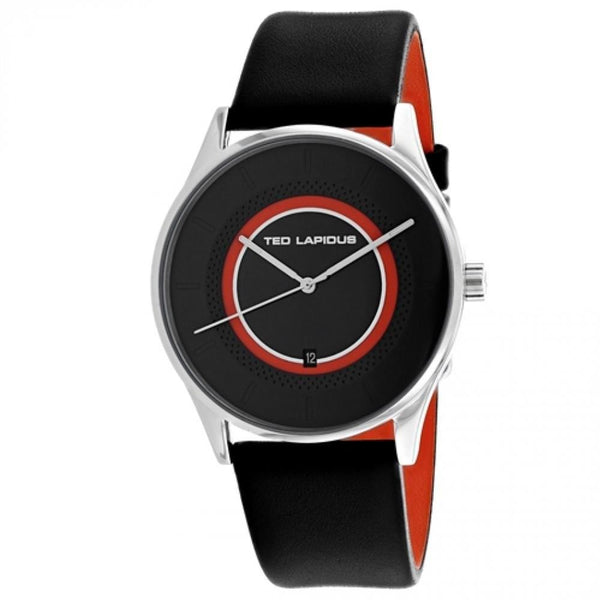 Ted Lapidus Men's 5131901 Classic Black Leather Watch
