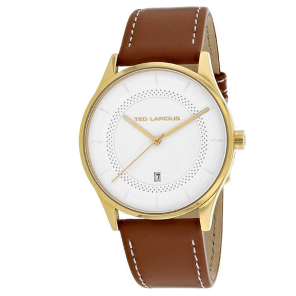 Ted Lapidus Men's 5131907 Classic Brown Leather Watch