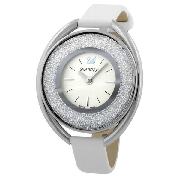 Swarovski Women's 5158548 Crystalline Crystal White Leather Watch