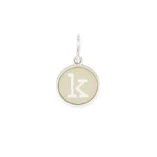 Letter K Etching Charm (Silver)
