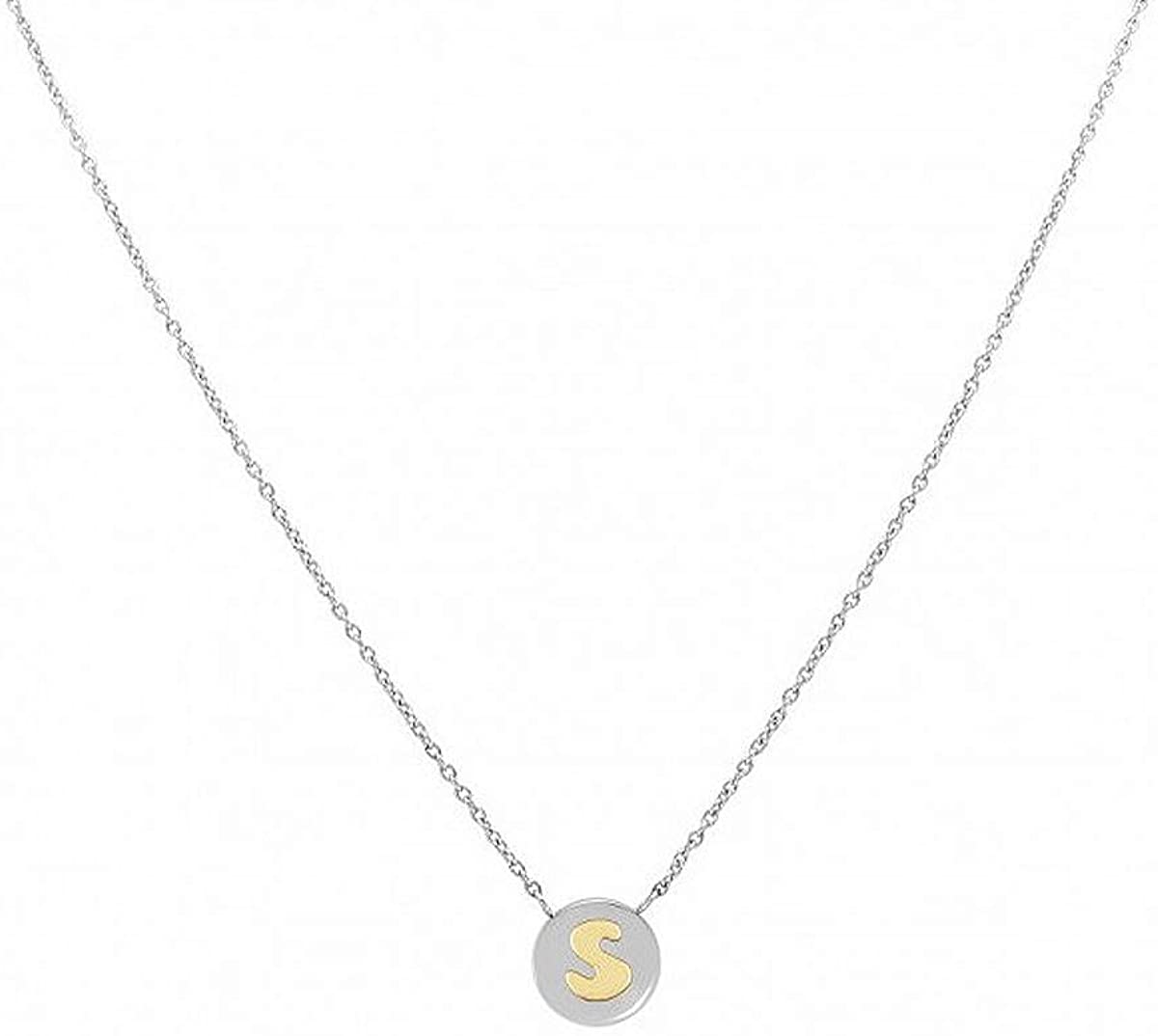 Letter S Silver & Gold Necklace