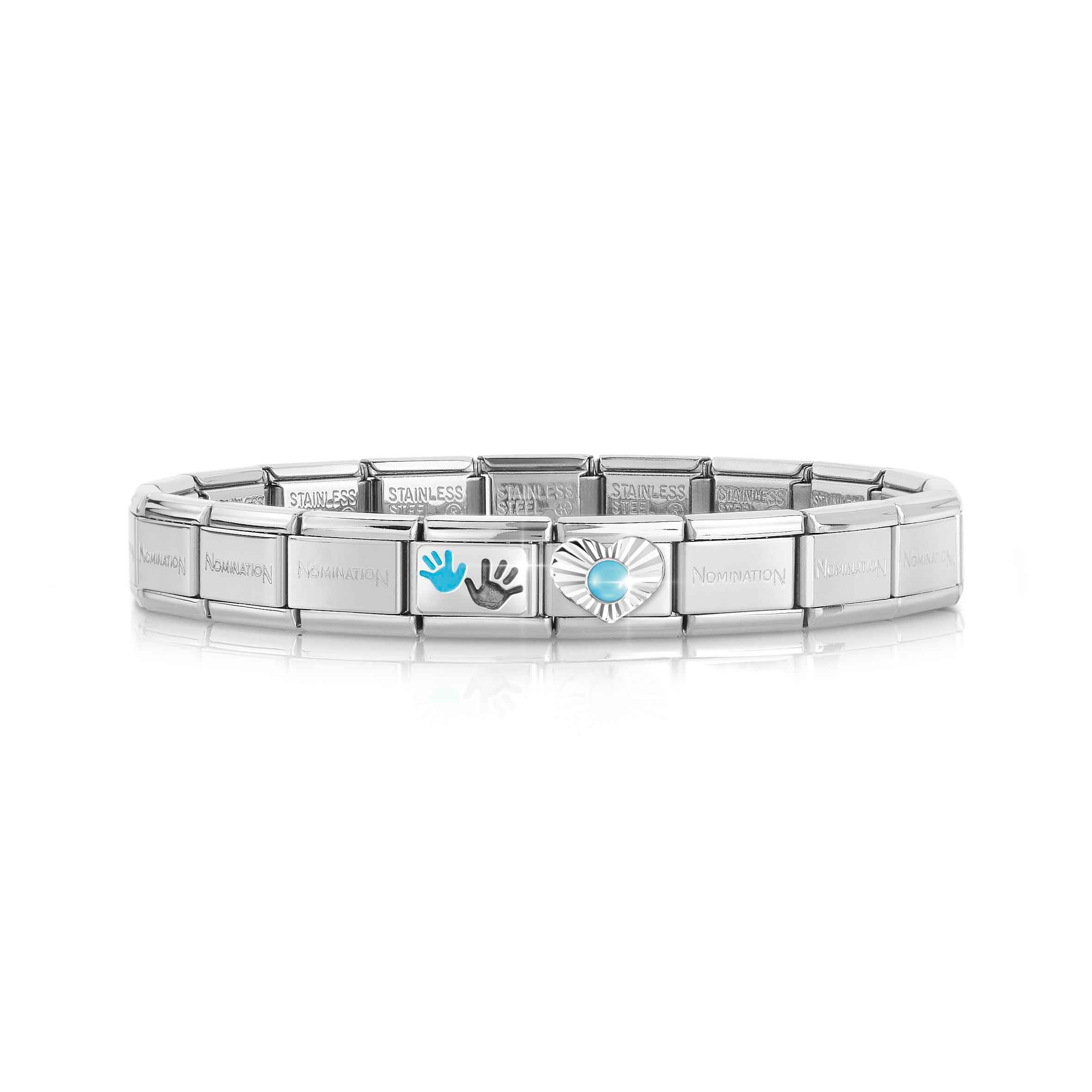 Classic Composable bracelet Turquoise Heart + Hands