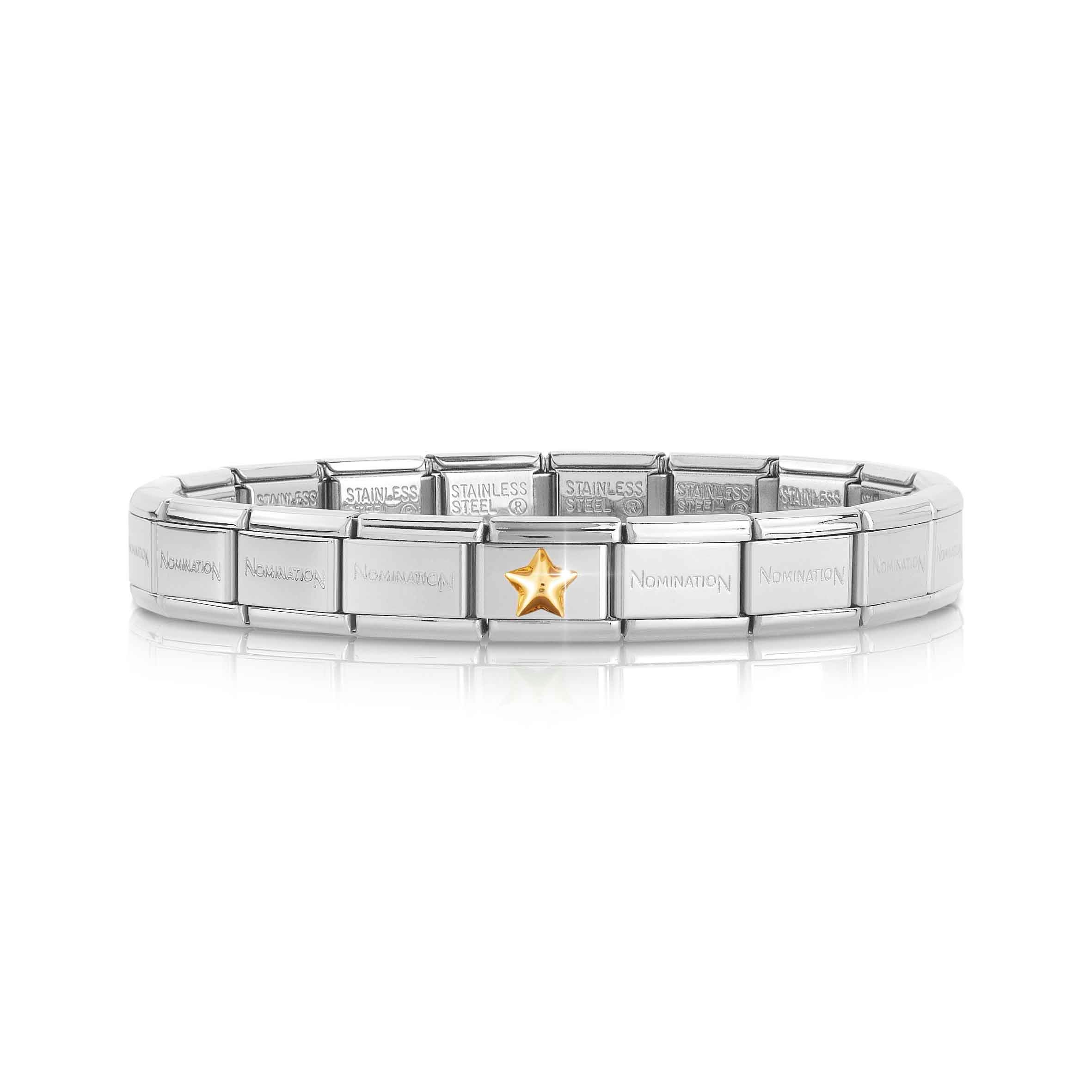 Classic Composable bracelet, Raised gold Star
