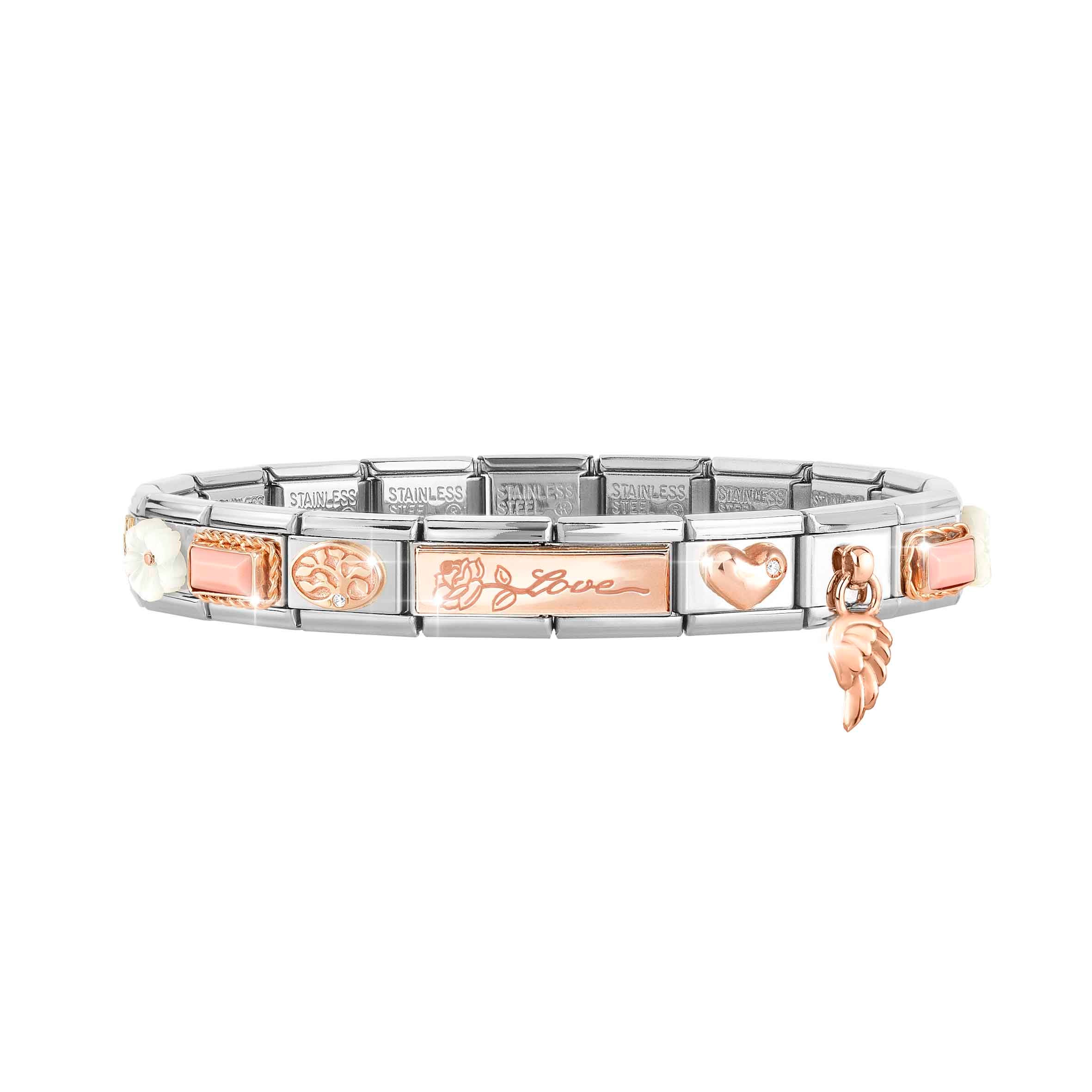 Composable Classic Ready to Wear Bracelet, bonded rosegold Love symbols