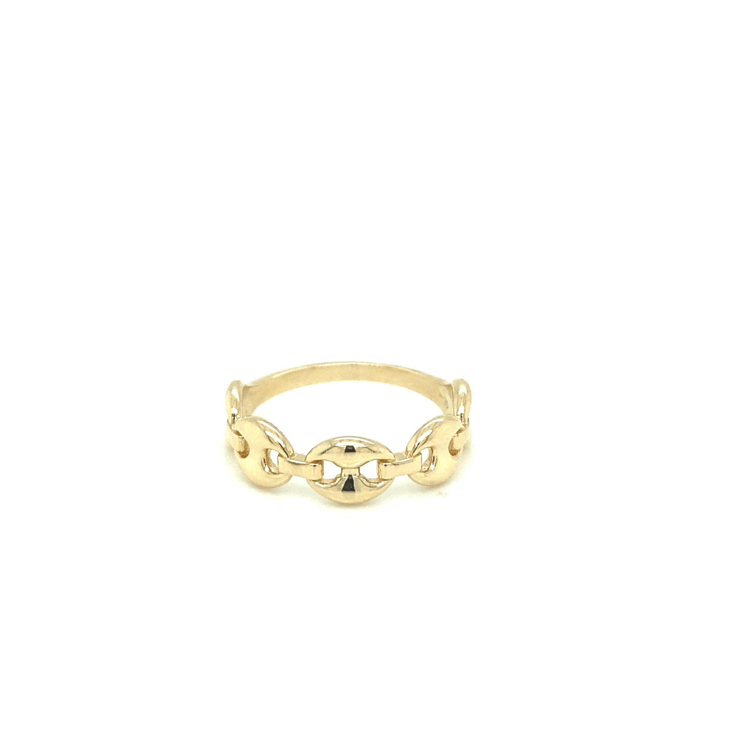14K PUFF MARINER GOLD RING