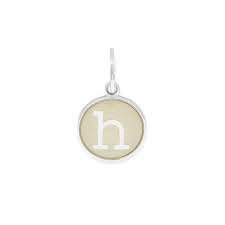 Letter H Etching Charm (Silver)