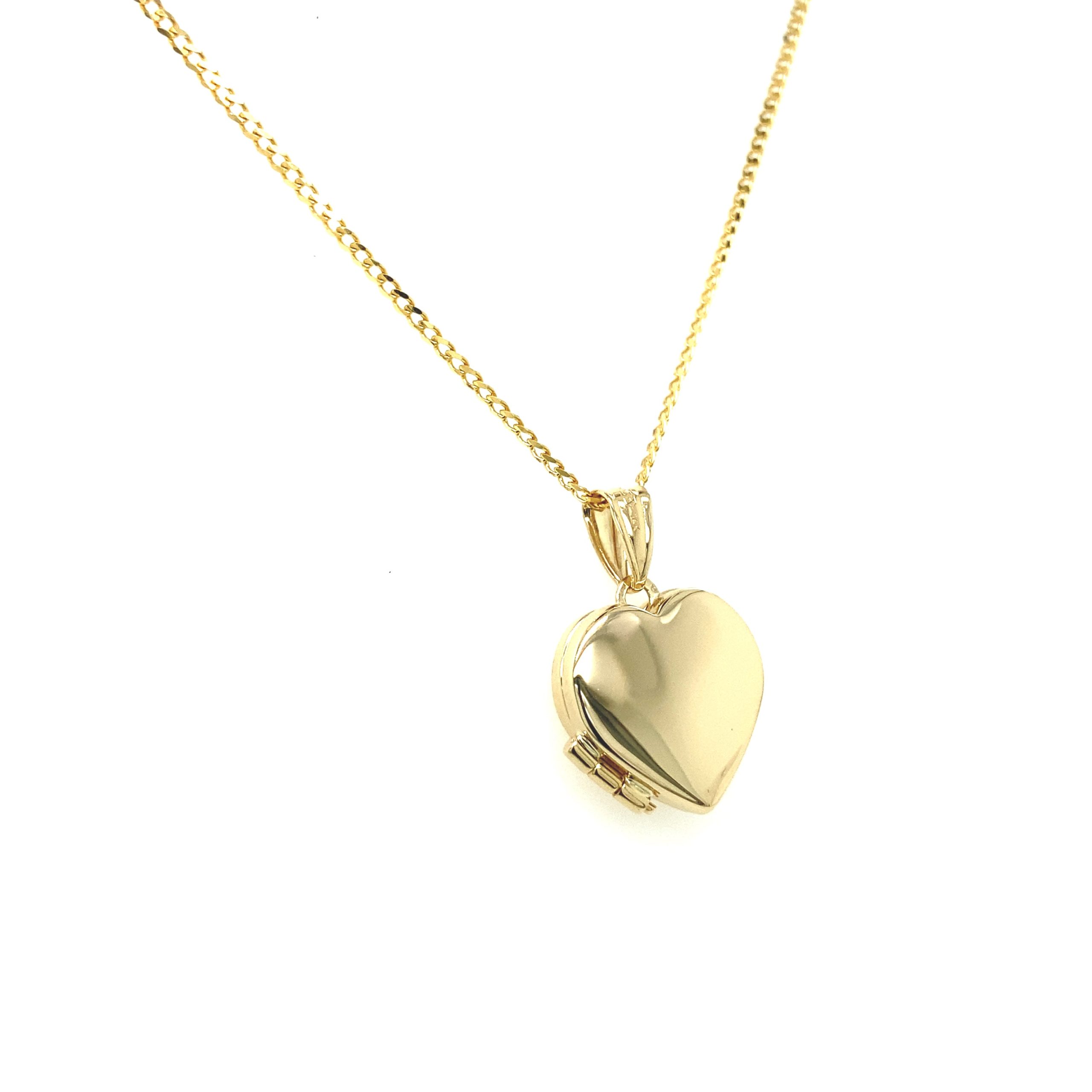 14K Gold Open Heart Pendant