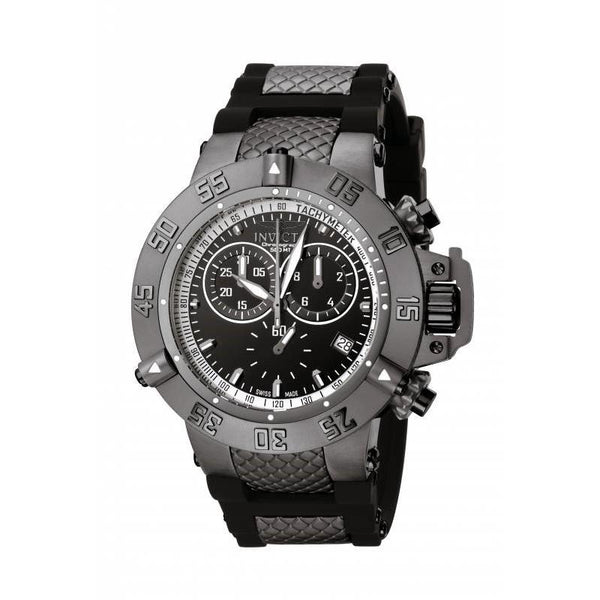 Invicta Men's 5508 Subaqua Noma III Chronograph Black and Gunmetal Inserts Polyurethane Watch