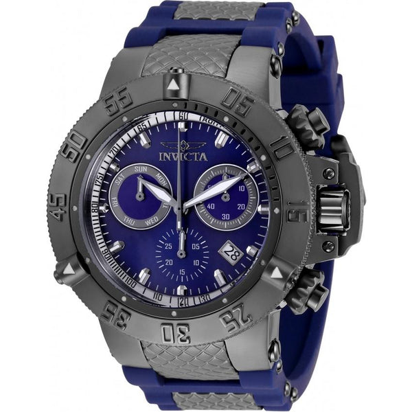 Invicta Men's 5509 Subaqua Noma III Chronograph Blue and Gunmetal Inserts Polyurethane Watch