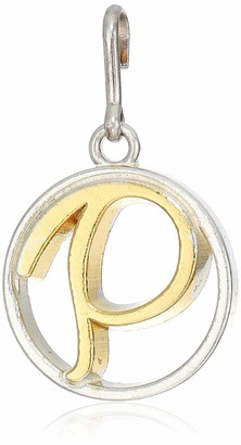 Two-Tone Letter P Charm (Silver/Gold)
