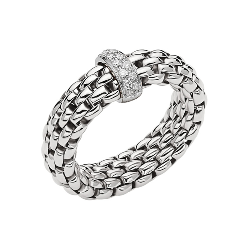 Diamond Fashion Flexible Ring in 18 Karat White Gold 55902AX_BB_B_XBX