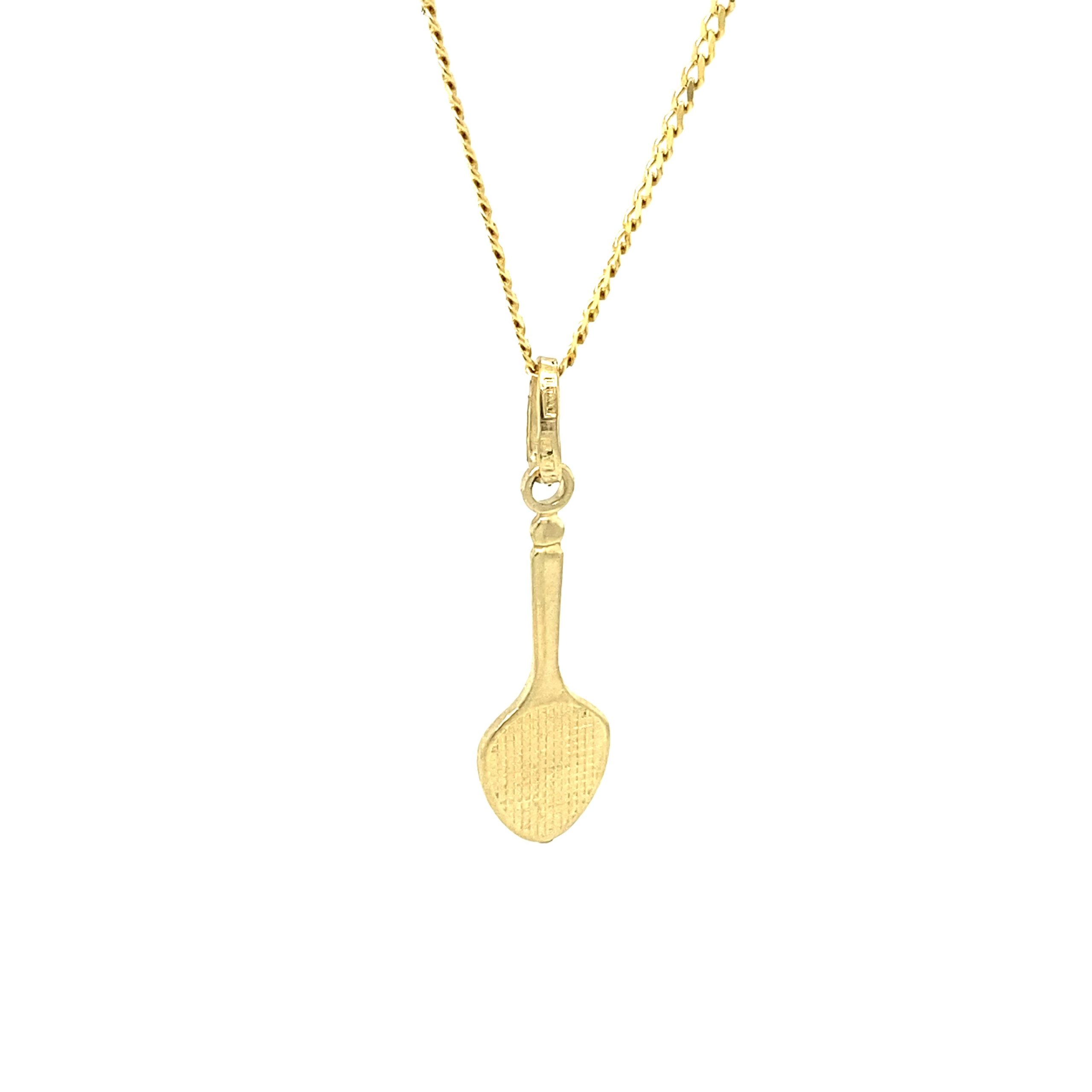 14K TENNIS RACKET PENDANT