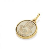 Hand of Fatima Etching Charm (14kt Gold)