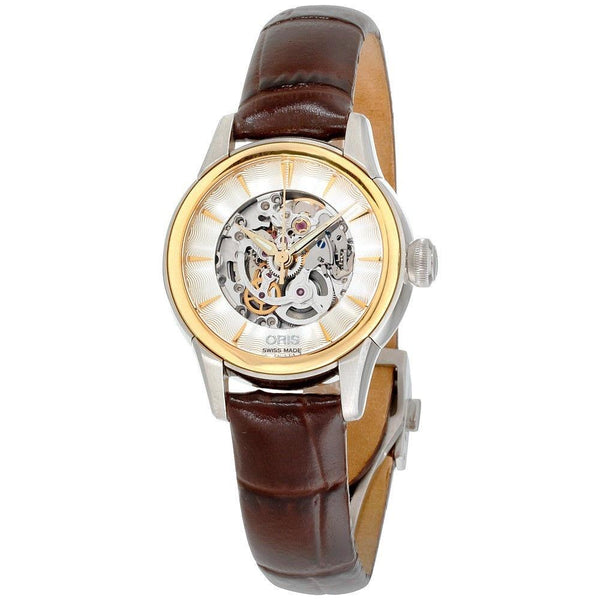 Oris Women's 56076874351LSBRN Artelier Brown Leather Watch